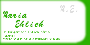maria ehlich business card